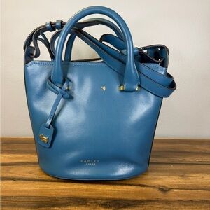 RADLEY LONDON Blue Leather Mini Satchel With Flaw